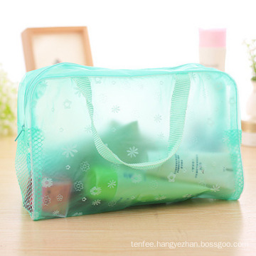 Custom Girls Gift Transparent PVC Waterproof Toiletry Travel Storage Cosmetic Makeup Zip Bag Poucheup Organizer